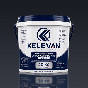 Kelevan Fiber-Added Acrylic Waterproof Coat - White - 20 Kg