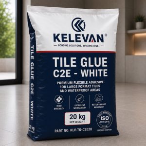 Kelevan Tile Glue - C2E - White - 20 kg